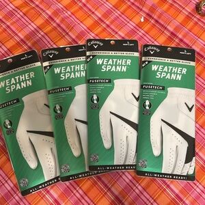 Callaway Weather Spann Black and White Golf Gloves
